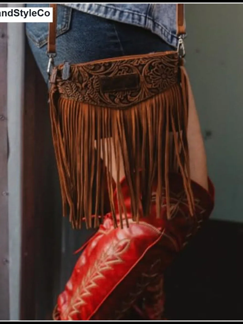 Wrangler by Montana West Faux Leather Fringe Crossbody Wristlet